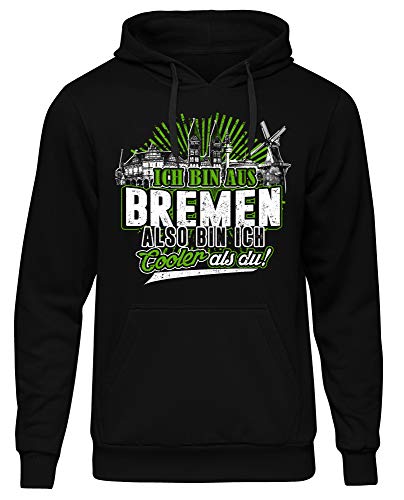 Cooler als du Bremen Männer Herren Kapuzenpullover | Fussball Skyline Sport Ultras Fun (4XL, Kapuzenpullover) von Uglyshirt89