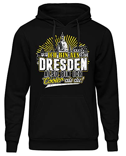 Cooler als du Dresden Männer Herren Kapuzenpullover | Fussball Skyline Trikot Sport Ultras Fun (M) von Uglyshirt89