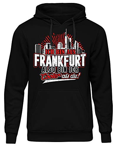 Cooler als du Frankfurt Männer Herren Kapuzenpullover | Fussball Skyline Trikot Sport Ultras Fun (4XL) von Uglyshirt89