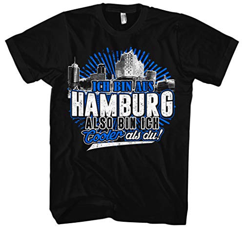 Cooler als du Hamburg Männer Herren T-Shirt | Fussball Skyline Trikot Sport Ultras Fun (3XL) von Uglyshirt89