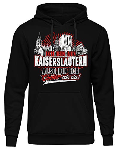 Cooler als du Kaiserslautern Männer Herren Kapuzenpullover | Fussball Skyline Trikot Sport Ultras Fun (3XL) von Uglyshirt89