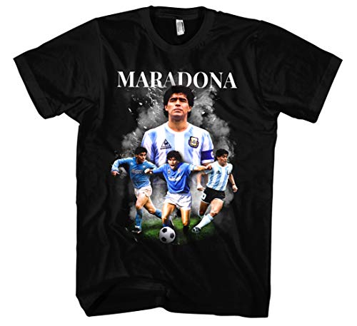 Diego Maradona T-Shirt | Maradona Trikot Shirt Argentinien Trikot Herren Tshirt (3XL, Schwarz) von Uglyshirt89