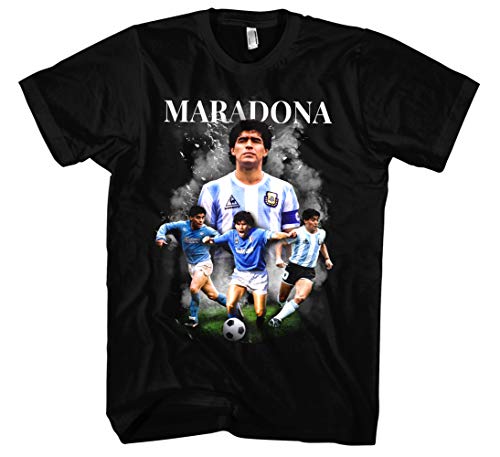 Diego Maradona T-Shirt | Maradona Trikot Shirt Argentinien Trikot Herren Tshirt (M, Schwarz) von Uglyshirt89