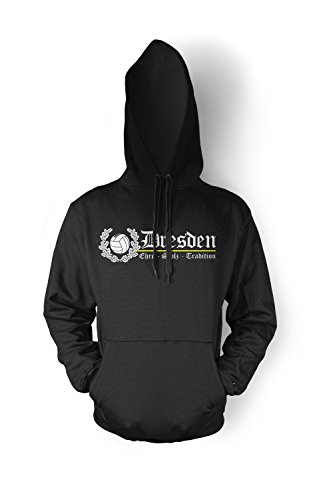 Dresden Ehre & Stolz Männer und Herren Kapuzenpullover | Fussball Ultras Geschenk | M2 FB (Schwarz, S) von Uglyshirt89
