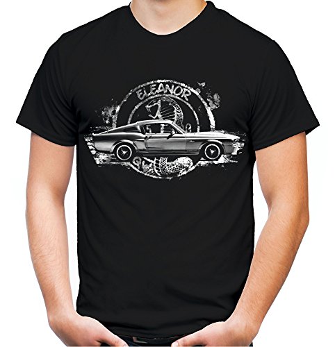 Eleanor Männer und Herren T-Shirt | Mustang Shelby GT500 (4XL, Schwarz) von Uglyshirt89