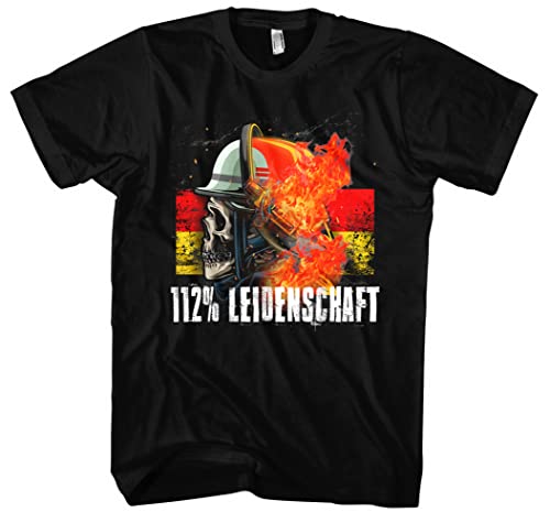 Feuerwehr Herren T-Shirt | Held Hero FFW - Feuerwehr Shirt - Freiwillige Feuerwehr - Geschenk - Firefighter | M11 Schwarz (3XL) von Uglyshirt89