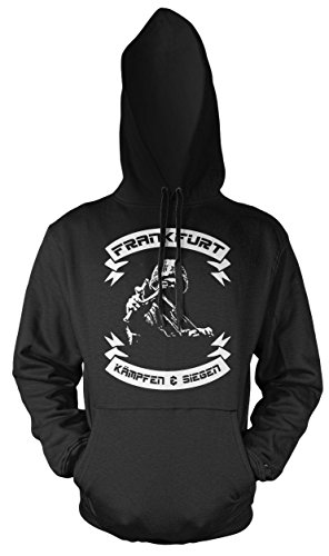 Frankfurt kämpfen u. Siegen Männer und Herren Kapuzenpullover | Fussball Ultras Geschenk | M2 (M, Schwarz) von Uglyshirt89