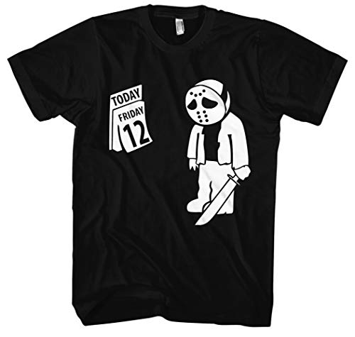 Freitag der 12 Männer und Herren T-Shirt | der 13 Halloween Horror Friday Geschenk (XXL, Schwarz) von Uglyshirt89