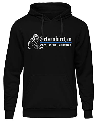 Gelsenkirchen Ehre & Stolz Männer und Herren Kapuzenpullover | Fussball Ultras Geschenk | M1 FB (S) von Uglyshirt89