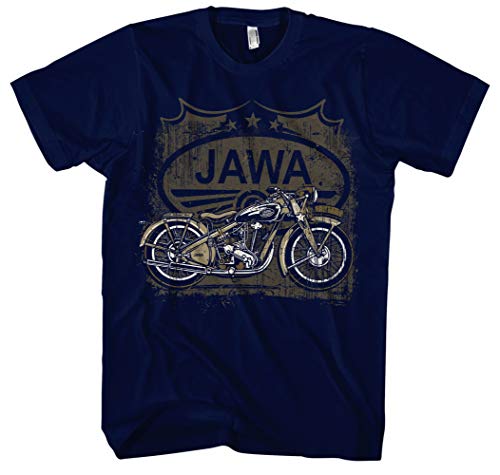 Jawa Herren T-Shirt | jawa t-Shirt - jawa 350 Tshirt - Motorrad Geschenke für männer Tshirt - Motorrad Tshirt Herren | M1 (Navy, L) von Uglyshirt89