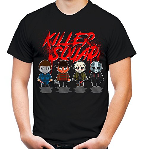 Killer Squad Männer und Herren T-Shirt | Horror Jason Halloween ||| (3XL, Schwarz) von Uglyshirt89