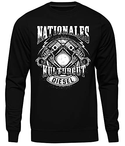 Kulturgut Diesel Männer Herren Kapuzenpullover | Hubraum Benzin Auto Motor V8 Mechaniker (3XL, Pullover) von Uglyshirt89