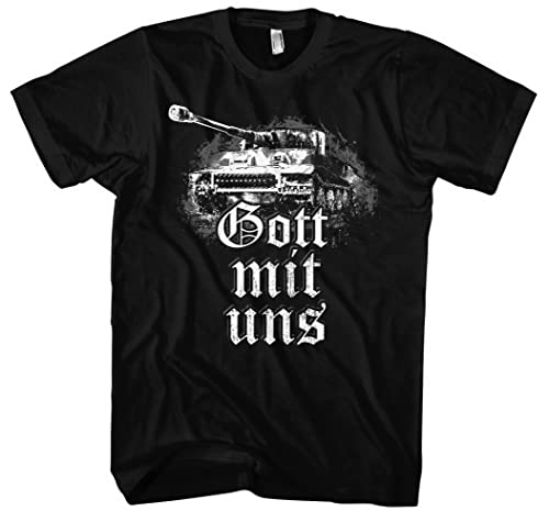 Legende Tiger Herren T-Shirt | Panzer Shirt Herren - Landser Tshirt - Tiger Panzer - WW2 Shirt | M4 Schwarz (3XL) von Uglyshirt89