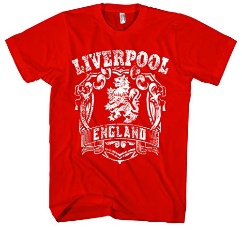 Liverpool Männer und Herren T-Shirt | Stadt Sport Fussball Trikot Ultras ||| M1 FB (L, Rot) von Uglyshirt89