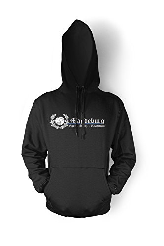 Magdeburg Ehre & Stolz Männer und Herren Kapuzenpullover | Fussball Ultras Geschenk | M2 FB (Schwarz, S) von Uglyshirt89