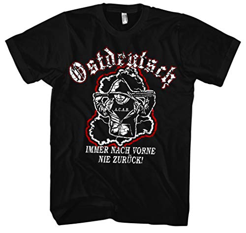 Ostdeutsch Männer Herren T-Shirt | Hooligan Hardcore Ultra Abteilung Freizeitsport AF Label (XL) von Uglyshirt89