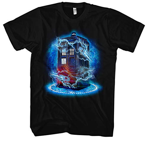 Police Box Männer Herren T-Shirt | Doctor Dalek Tardis Who Logo (S) von Uglyshirt89