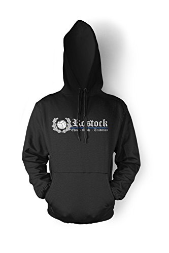 Rostock Ehre & Stolz Männer und Herren Kapuzenpullover | Fussball Ultras Geschenk | M2 FB (Schwarz, XXL) von Uglyshirt89