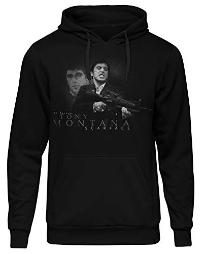 Uglyshirt89 Scarface Männer und Herren Kapuzenpullover | Tony Montana Gangster ||| (L) von Uglyshirt89