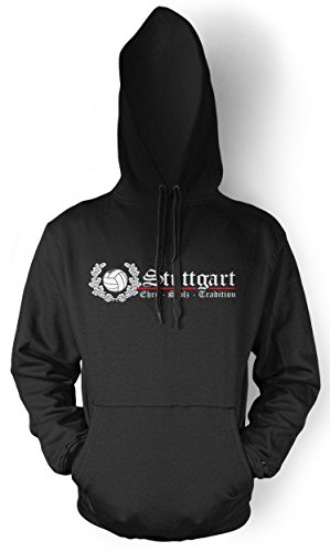 Stuttgart Ehre & Stolz Männer und Herren Kapuzenpullover | Fussball Ultras Geschenk | M2 FB (Schwarz, M) von Uglyshirt89