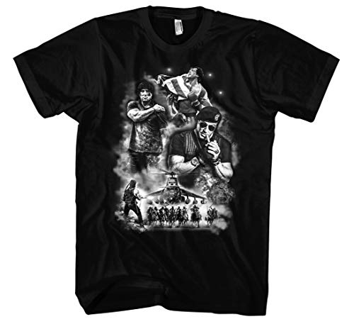 SLY Männer und Herren T-Shirt | Retro 80er Vintage Kult (M, Schwarz Druck:Weiß) von Uglyshirt89