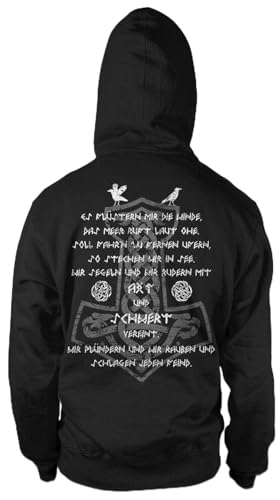 Uglyshirt89 AXT & Schwert Männer und Herren Kapuzenpullover | Vikings Wikinger Ragnar ||| FB (M) von Uglyshirt89