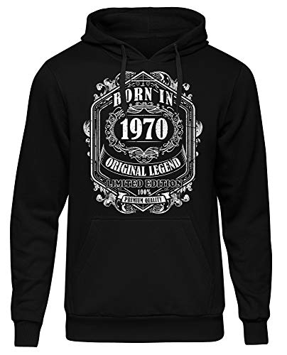 Uglyshirt89 Born IN 1970-1979 Männer Herren Kapuzenpullover | Geburtstag Birthday Geschenk Jahrgang Geboren in Sprüche (3XL, 1970) von Uglyshirt89