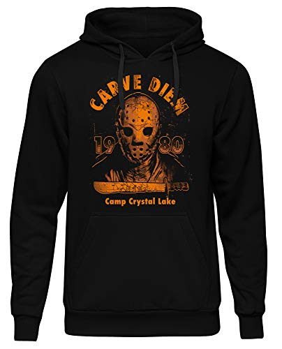 Uglyshirt89 Carve Diem Jason cMänner Herren Kapuzenpullover | Horror Freitag der 13 Mask Freddy Voorhees (M) von Uglyshirt89