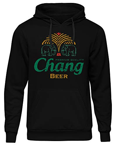 Uglyshirt89 Chang Beer Männer Herren Kapuzenpullover | Bier Party Saufen Fun Thailand (4XL) von Uglyshirt89