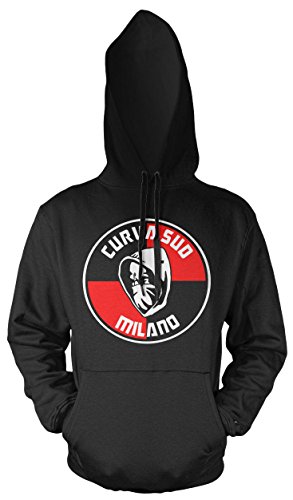 Uglyshirt89 Curva Sud Milano Männer und Herren Kapuzenpullover | Fussball Kleidung Geschenk | M2 (4XL, Schwarz) von Uglyshirt89