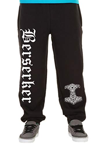 Uglyshirt89 Donnergott Männer u. Herren Jogginghose | Odin Thor Wikinger Valhalla Hose (L) von Uglyshirt89