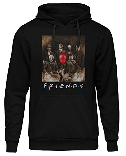 Uglyshirt89 Friends Horror Männer Herren Kapuzenpullover | Horror Halloween Nightmare Freddy Michael Myers Jason Clown (S) von Uglyshirt89