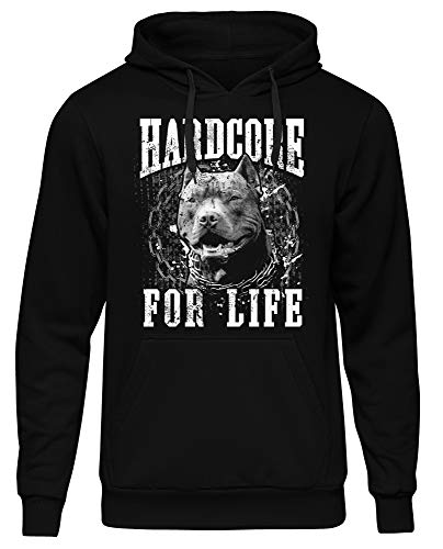 Uglyshirt89 Hardcore for Life Männer Herren Kapuzenpullover | Gabber Musik Hakke Pit Bull Festival | M1 (S) von Uglyshirt89