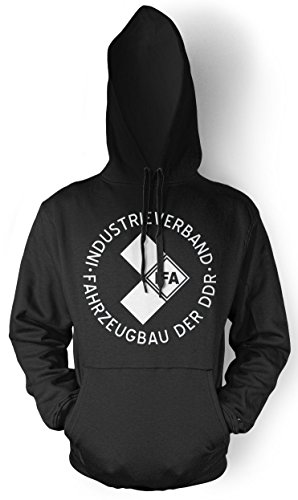 Uglyshirt89 IFA Männer und Herren Kapuzenpullover | DDR Trabant Wartburg Simson | M1 (Schwarz, XXXXL) von Uglyshirt89