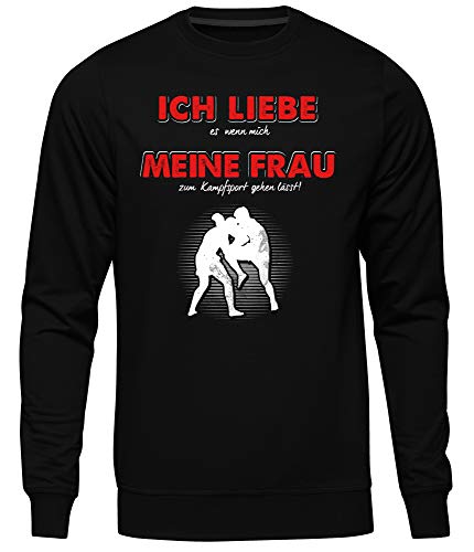 Uglyshirt89 Ich Liebe Meine Frau Kampfsport Männer Herren Pullover | Sport MMA Karate Muay Thai Fighter Fight (L) von Uglyshirt89