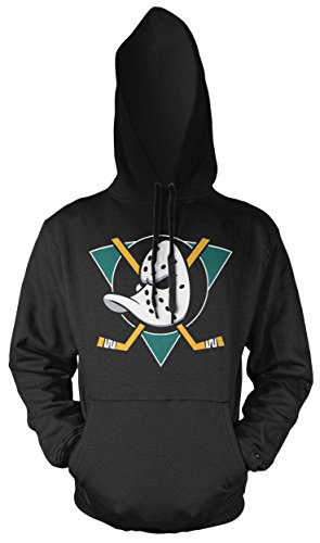 Uglyshirt89 Mighty Ducks Männer und Herren Kapuzenpullover | Trikot Film Kult Geschenk | M3 (L, Schwarz) von Uglyshirt89