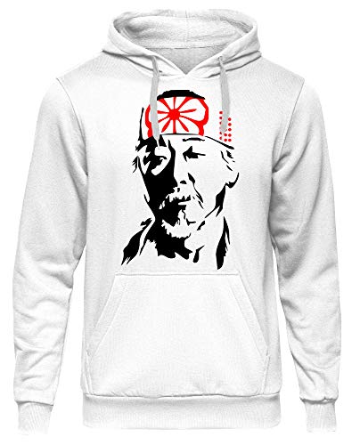 Uglyshirt89 Mr. Miyagi Männer Herren Kapuzenpullover | Karate Kid Cobra Kai Dojo Vintage Kampfsport | M1 (XL) von Uglyshirt89