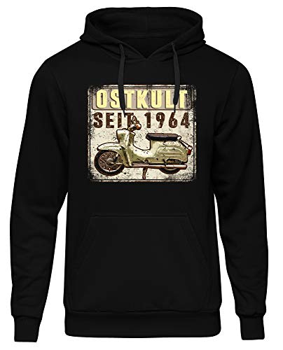 Uglyshirt89 Ostkult Kapuzenpullover | Simson Schwalbe - s51 - s50 Pullover - Simson Hoodie Herren - Logo - Ossi - Moped (3XL) von Uglyshirt89