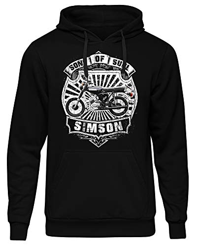 Uglyshirt89 Sons of Suhl Männer Herren Kapuzenpullover | Simson Moped DDR Ossi Osten Schwalbe Trabant Kult | M2 (L) von Uglyshirt89