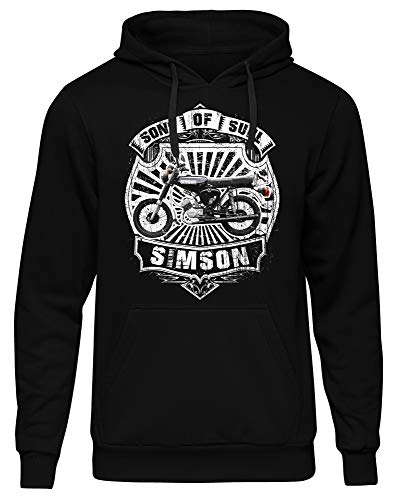 Uglyshirt89 Sons of Suhl Männer Herren Kapuzenpullover | Simson Moped DDR Ossi Osten Schwalbe Trabant Kult | M2 (XXL) von Uglyshirt89