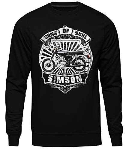 Uglyshirt89 Sons of Suhl Männer Herren Pullover | Simson Moped DDR Ossi Osten Schwalbe Trabant Kult | M2 (3XL) von Uglyshirt89
