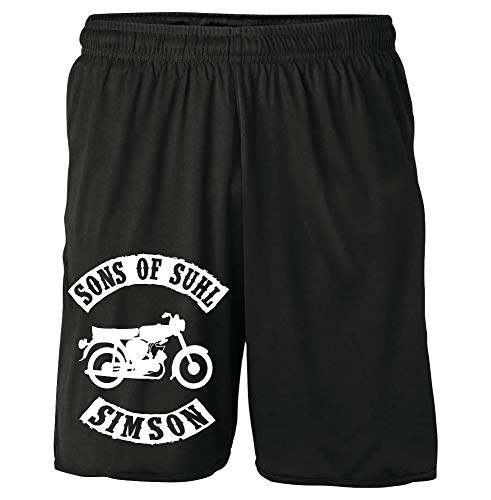 Uglyshirt89 Sons of Suhl Shorts | Simson DDR Osten Schwalbe Trabant Wartburg Sommer Kurze Hose (L) von Uglyshirt89