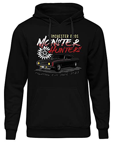 Uglyshirt89 Winchester Bros Männer Herren Kapuzenpullover | Serie Logo Nerd (XL) von Uglyshirt89