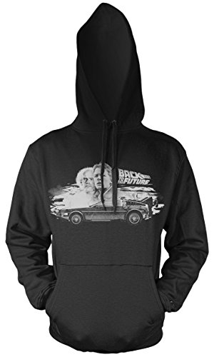 Uglyshirt89 Zurück in die Zukunft Männer und Herren Kapuzenpullover | Marty McFly Delorean ||| (XL) von Uglyshirt89