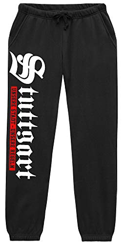 Unsere Stadt Stuttgart Herren Jogginghose | Fussball Fan Logo Sport Ultras Hose | M1 (XL) von Uglyshirt89