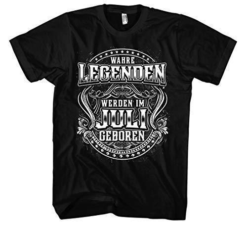 Wahre Legenden Geburtstag Männer Herren T-Shirt | alle 12 Monate erhältlich! Jubiläum Birthday Geschenk Geburtstagsshirt Lustig (L, Monat: Juli) von Uglyshirt89