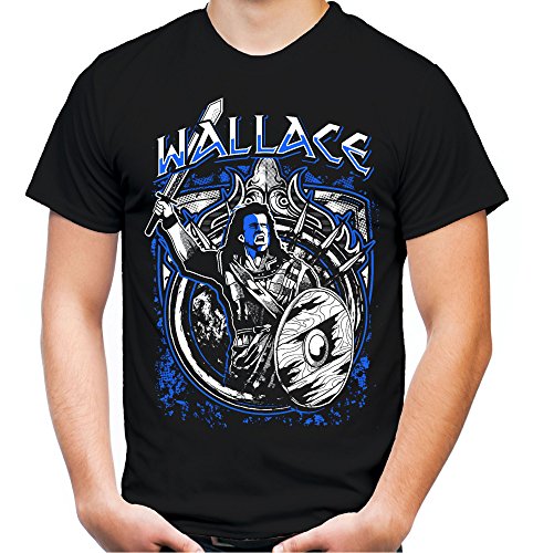 William Wallace Männer und Herren T-Shirt | Braveheart Mel Gibson ||| (3XL, Schwarz) von Uglyshirt89