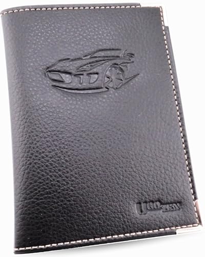 Ugozen Fahrzeugschein Hülle - KFZ Schein Schutzhülle - Etui für Zulassungsschein Und Führerschein – Tasche Fahrzeugpapiere Auto Schein Holder - Karten (Schwarz) von Ugozen