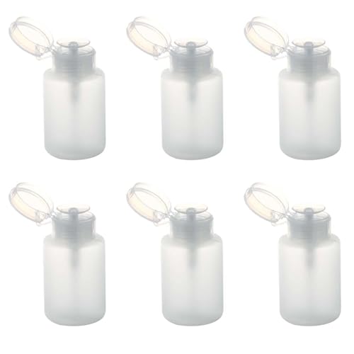Uhidka 6X 150 Ml Nagel Kunst Make-Up Polnischen Kunststoff Pump-Zufuhr-Flaschen-Entferner von Uhidka
