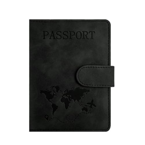 Uhidka RFID -Blockierung Magnetischer Schnallen PU Leder Bankkarte Halter für Reisen mit Passfunktionalität von Uhidka